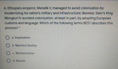 IMPERIALISM QUESTION!!