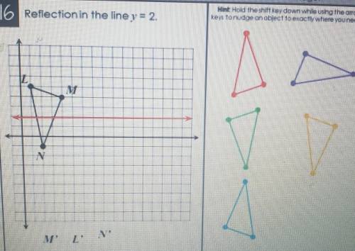 6 Reflection in the line y = 2​