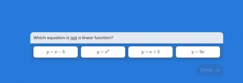 Which equation is not a linear function?
