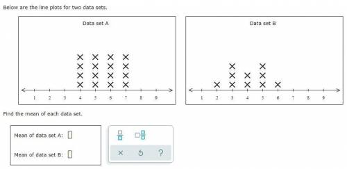 ASAP NOW

Below are the line plots for two data sets.
Find the mean of each data set.
Mean of data