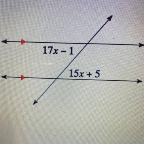 Find x then calculate the measure (geometry)
