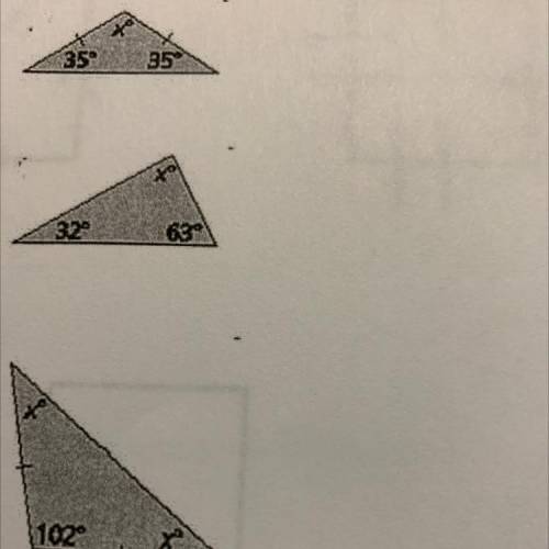Find the value of x. Then classify the triangle
