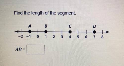Find the length of the segment 
AB=