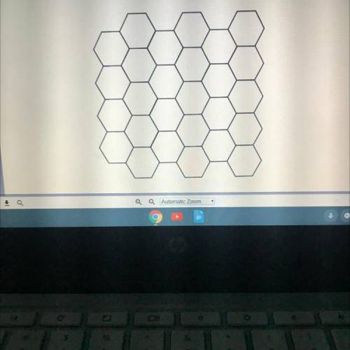 Jessica is going to colour the hexagons in the tiling below. Each hexagon will be coloured with a s