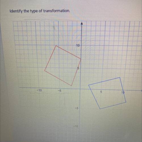 ANSWER ASAP DONT SEND A FILE. IS THIS SHAPE A ROTATION, REFLECTION,TRANSLATION, DILATION OR NONE???