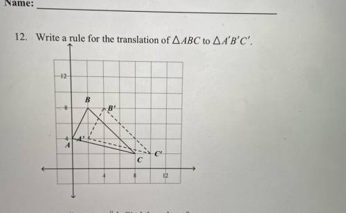 Write a rule for the translation of ABC to A’B’C