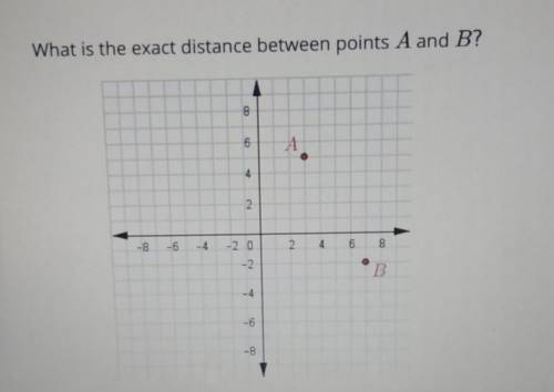 What is the exact distance between points A and B​