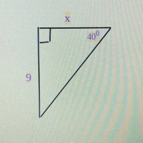 Find the value of x. Round the length to the nearest tenth