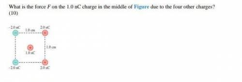 What is the force on the 1nc charge in the middle​