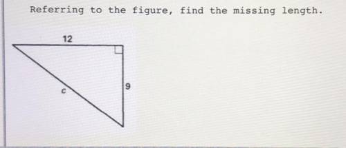 Referring to the figure, find the missing length.