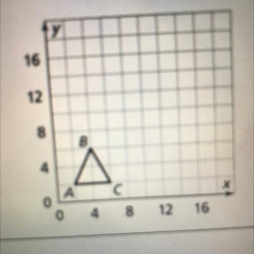 what are the coordinates of the image ABC after a dilation with center parentheses (0,0) parenthese