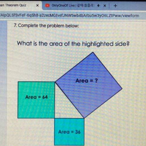 HEY ARMY can you help me with this math question??

What is the area of the highlighted side? 
A.