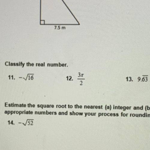 Classify the real number. Thanks to anyone who knows the answers!