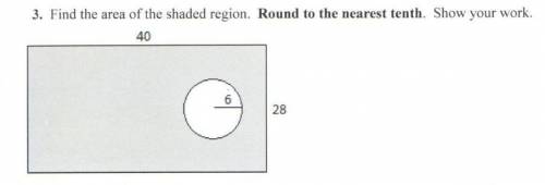 Find the area of the shaded region. Round your answer to the nearest tenth.
PLS HELP