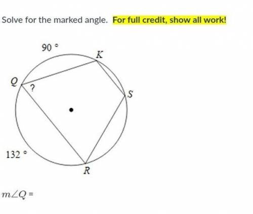 Solve for marked angle.