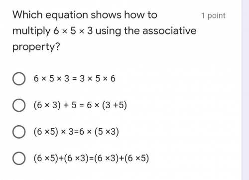How to multiply 6 × 5 × 3 using the associative property?​