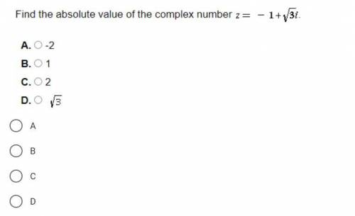 Absolute value of z=-1+sqrt(3i)?