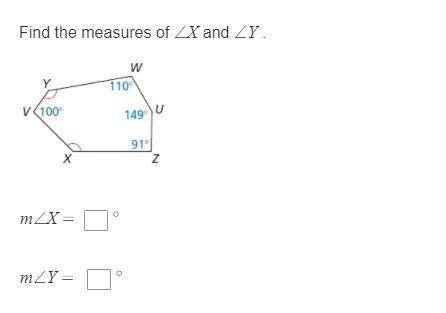 Find the measures of angle X and angle Y