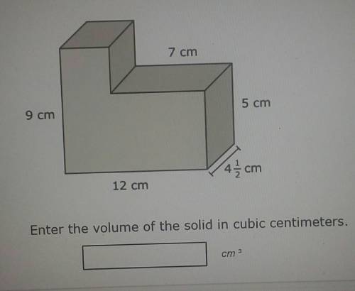 This solid was created by joining two right rectangular prisms.​