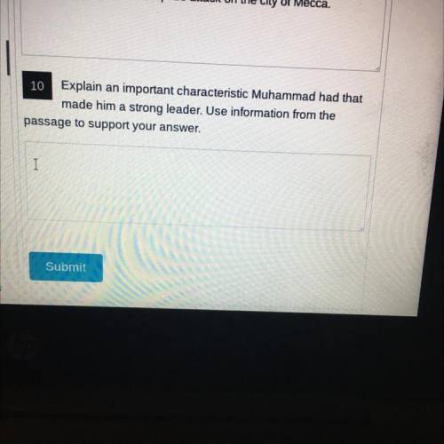 The question is from readworks with the story “islam”