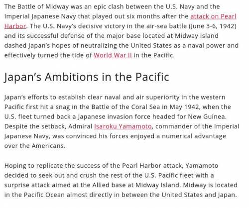 The Battle of Midway was a turning point in the Pacific because its outcome

A forced the Germans t