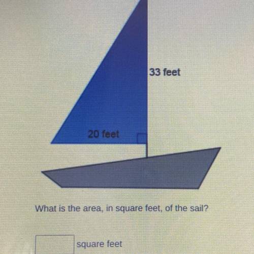 What is the area, in square feet, of the sail?