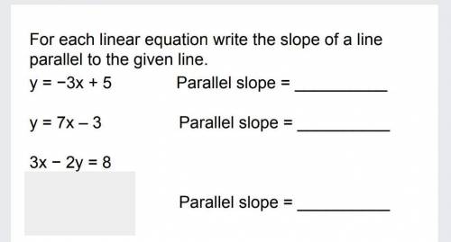 What are the parallel slopes?​