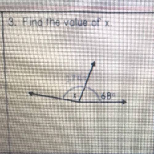 3. Find the value of x.