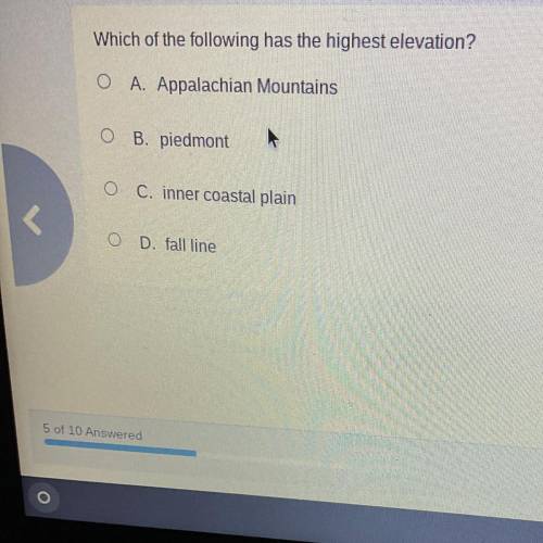 Which of the following has the highest elevation?