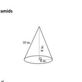 Find the volume of a cone