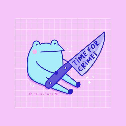 Hi does anyone wanna do a matching pfp with me? >:D

(frogs with knives >:3)
i am the second