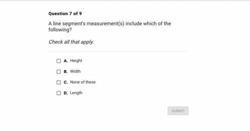 A line segment measurement include which of the following??