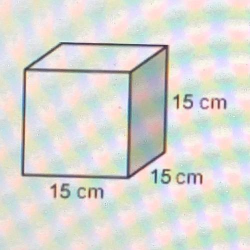 What is the volume of the cube?
3375 cm
1125 cm
225 cm
45 cm