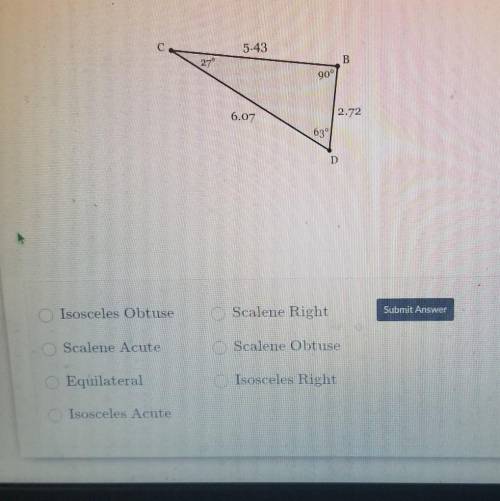 PLEASE HELP ! Determine the type of triangle drawn below. ​