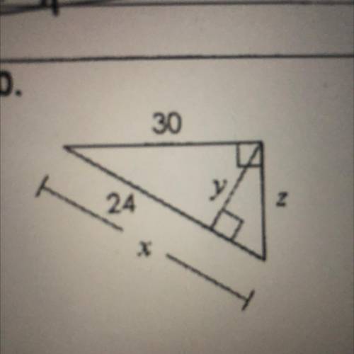 Have to find x, y, and z,, someone help pls !!