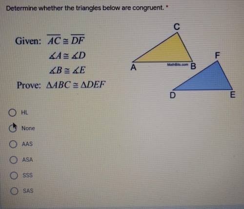 [WILL MARK BRAINLIEST] Determine whether the triangles below are congruent.​