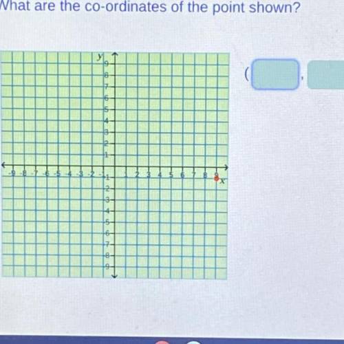What are the co-ordinates of the point shown