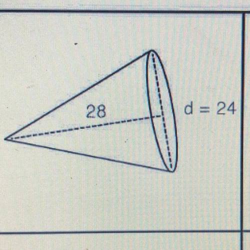 How do I find the volume of the cone with this?