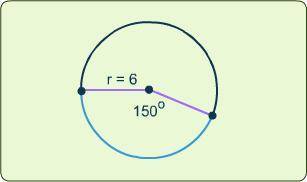 Select the correct answer.

What is the length of the indicated arc ?
A. π
B. (21π⁄2)
C. 5π
D. 6π