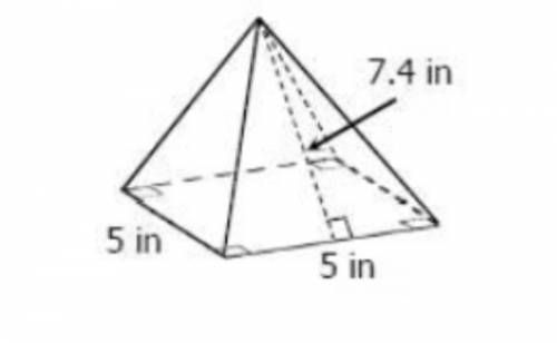 HELP!! 
What is the lateral and surface area of this triangle?