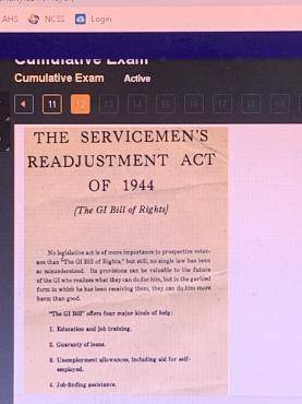 Read the pamphlet explaining the GI Bill.

A pamphlet titled The Servicemen's Readjustment Act of