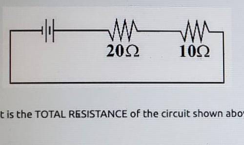 What is the total resistance of the circuit shown above?​