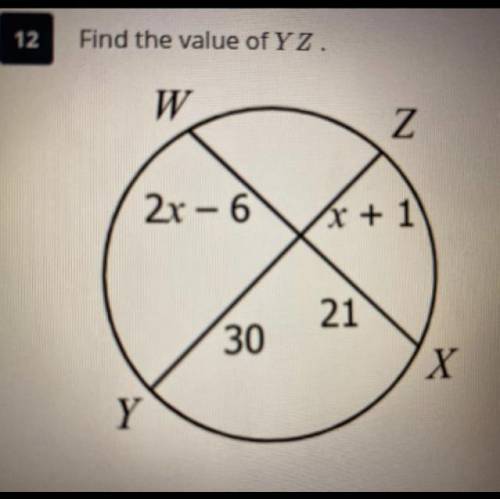 Find the value of YZ