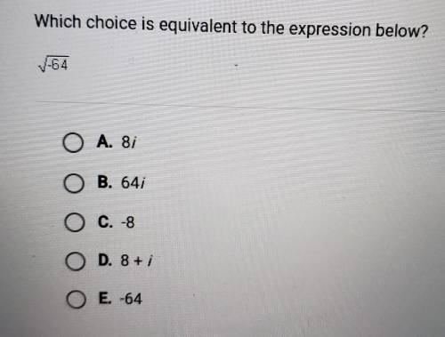 Which choice is equivalent to the expression below?​