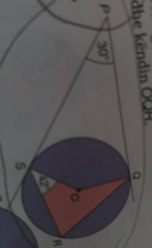 In the figure below find the angles, QOS, QRS, and the angle OQRPls help​