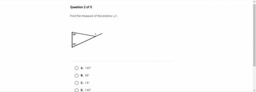 Find the measure of exterior angle 1