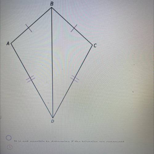 Look at the figure. How can you prove the triangles are congruent?