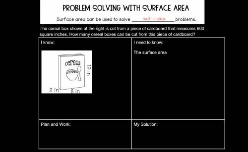 Surface area word problem!