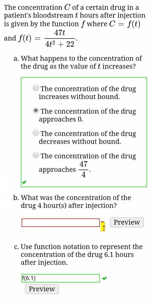 What was the concentration of the drug 4 hour(s) after injection?​