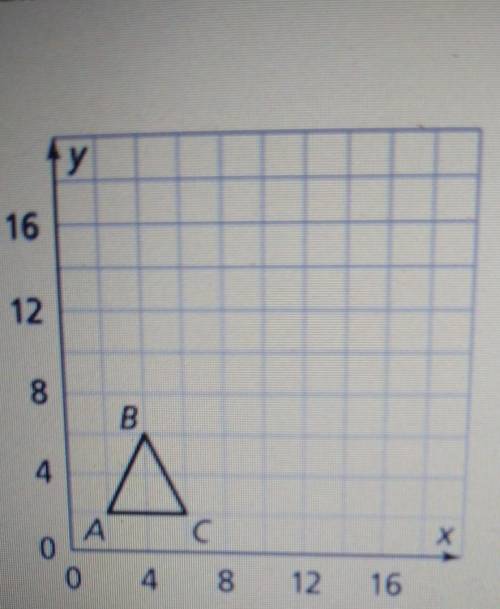 What are the coordinates of the image a ABC after a dilation with center (0,0) and a scale factor o